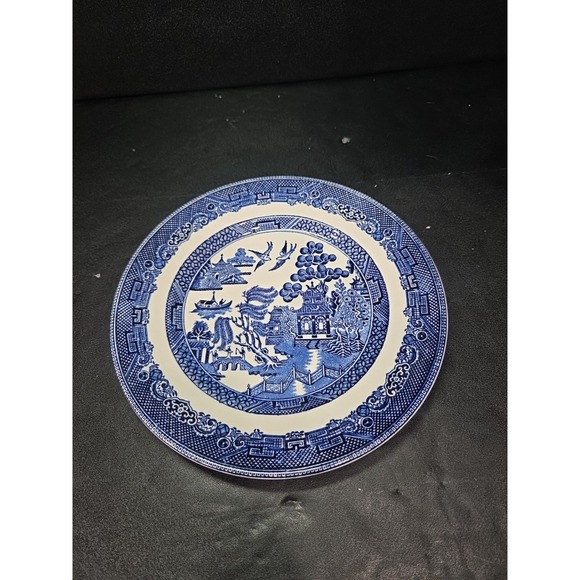 Johnson Brothers Other - Johnson Brothers Blue Willow Plate,‎ Vtg Ironstone, 8" Lunch Plate, Salad Plate